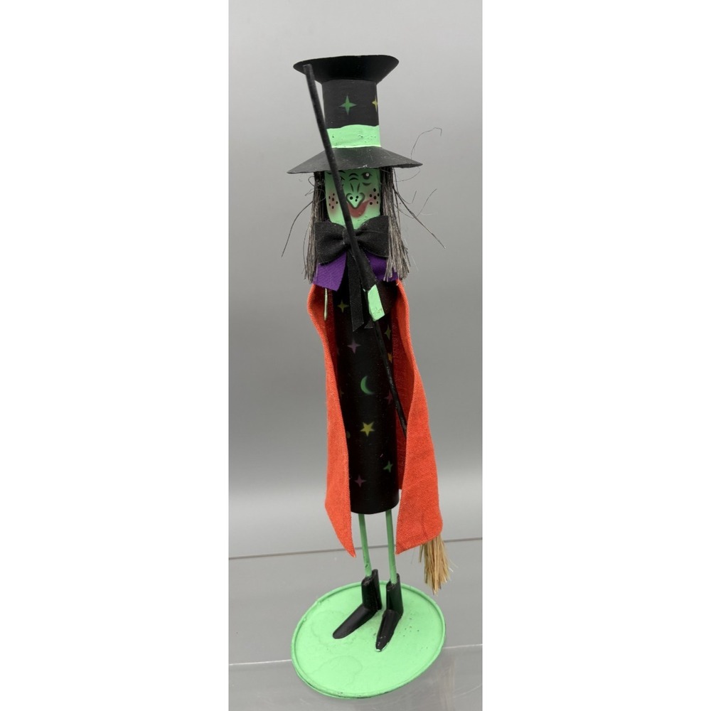 Vintage Witch Candle Stick Holder Halloween Handmade 11" RARE‎ Unique Decor - Picture 2 of 16